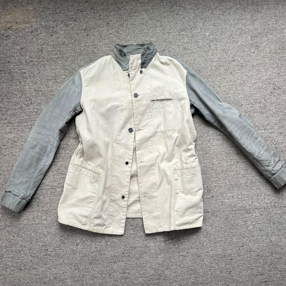 Boris Bidjan Saberi Canvas and leather blazer